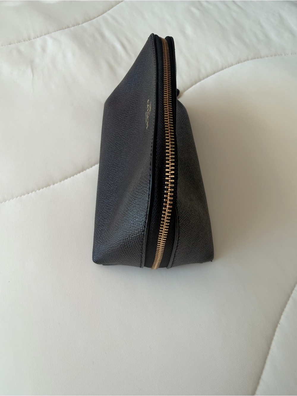Coach Black Leather Pouch with Gold Hardware - Picture 6 of 9